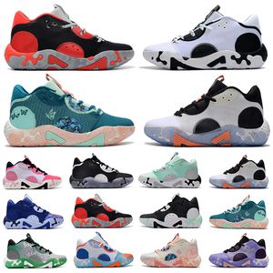 Sandali con scatola Paul George PG 6 Scarpe da pallacanestro da uomo Sneaker Fluoro All Star Bianco Nero Mint Blue Paisley Bred Infrared Fog Grey Painted PG6 Scarpe da ginnastica da uomo Spor