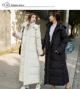 Down parka Super Long Jacket Female knee Winter Jacket Woman With Thick Black Coat