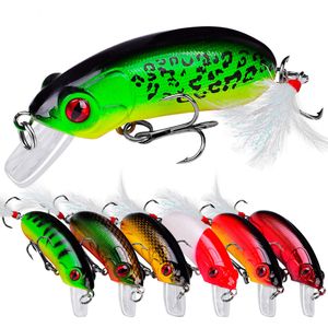 K1630 6,2 cm 10 g Occhi da pesca 3D Forti ancorette Esche da pesca Minnow duro Esche da pesca Life-Like Swimbait Bass Crankbait per lucci/Trota/Waleye/Scorfano Attrezzatura