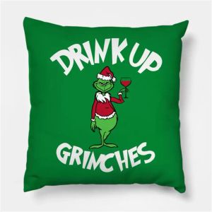 Bevi Grinch Buon Natale Gift Pillowcase Decor per arredamento per la casa per ornamenti natalizi Noel Babbo Natale 2022