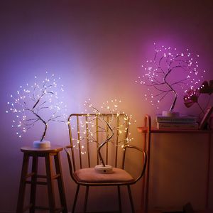 Nacht Lichter Fee Lampe Weihnachtsbaum LED Licht Für Schlafzimmer Hochzeit Party Dekoration Schreibtisch 5V USB/Batterie Beleuchtung nacht