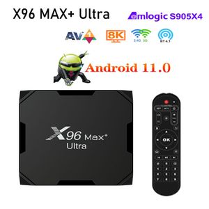 X96 Max + Ultra Android 11.0 Caixa de TV 4GB 64GB 32GB Amlogic S905x4 100m 8K Video Player WiFi Youtube vs Tanix X4 X98 Plus
