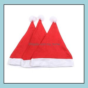 Праздничные шляпы праздничные поставки дома 1500ps Red Santa Claus Hat Tra Soft Swus