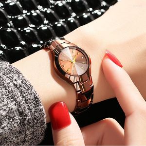 Avanadores de pulso Assista Women Tungsten Slim Rose Gold Gold Ladies Bracelet Watchwristwatches Wristwatcheswatches Hect22