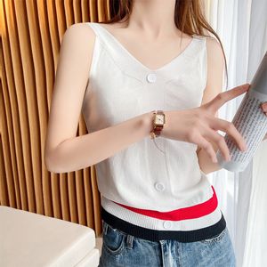Wholesale rise balls for sale - Group buy Women s Knits Tees Designer Clothing V neck vest made of ice silk striped loose sling more sweating the colder it is and the ball won t rise KG