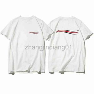 Designer Balansiagas T Shirt Men's and Women's Summer New Cotton Casual mode Kort l￶s vintage ￶verdimensionerad Luxe Sweat Round Neck Par Balenciga Tee