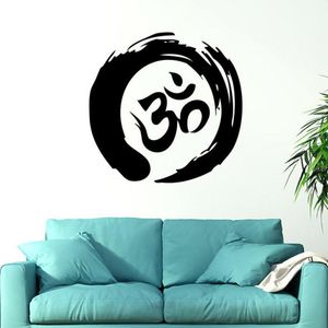 Vägg klistermärken zen cirkel dekal om symbol klistermärke buddhism enso meditation yoga rum dekor väggmålning inredning c334