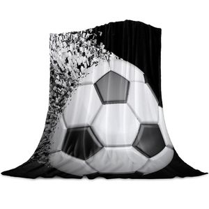 Filtar fotbollbollar fotbollsdesign kasta filt hem dekoration soffa varm mikrofiber för sovrum