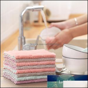 Cleaning Cloths Household Tools Housekee Organization Home Garden Microfiber Kitchen Towel Absorbent Dish Cloth Non-Stick Oil Wash Rag Tab