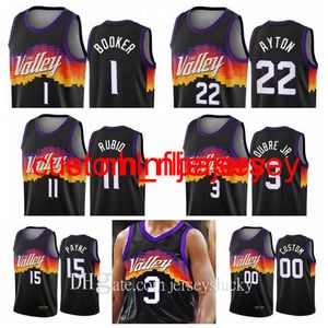 Män Devinbooker Deandreayton 3 Chris Paul 2020/21 City Basketball Jersey Black Icon Edition