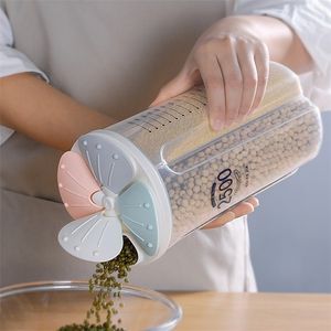 Scatola portaoggetti da cucina Scatola portaoggetti per alimenti Forniture da cucina Serbatoio di stoccaggio del grano Lattine sigillate a prova di umidità Organizzatori trasparenti 220719