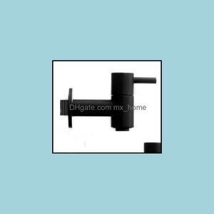 Solid 304 Stainless Steel Black Color Faucet Outside Cold Tap Wash Hine Toilet Bibcocks Bibcock Watertap Garden Drop Delivery 2021 Kitchen F