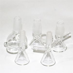 Slide de erva seca Dab pedaços de vidros de vidro de 10mm de 14 mm de tigela de tigela de tabaco apanhador de cinzas para bongues de vidro tubos de água