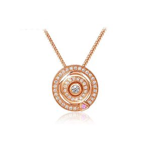 Ожерелье бриллиантов для женских украшений подарки стерлингового серебра с подвесным ожерельем из розового камня розовое золото