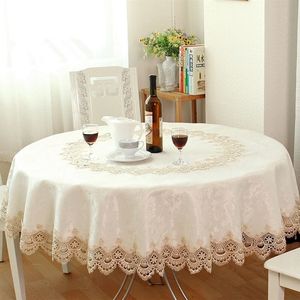 Big sale European Garden embroidered Round tablecloth dining cover for wedding cabinet cushion package elegant cloth Y200421