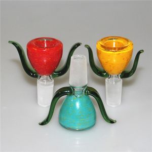 hookahs 14mm male colorful bowl thick pyrex glass oil burner water pipes rigs glass bongs big bowls for smoking