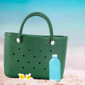 Eva Strand Tassen Voor Vrouwen Beach Tote Waterdichte Sandproof Reistassen Wasbare Rubber Handtas Voor Boot Zwembad Sport Gym 220608