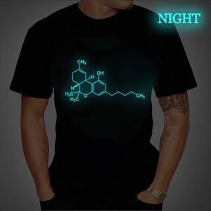 Thc esrar molekülü kısa kol tişört unisex cadde vintage gevşek aydınlık tişörtler moda hip hop 220611