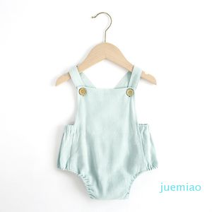 Restas de moda Kid Kid Benndo Baby Girls Suspender Romper Blank Malesie Roupas de bebê