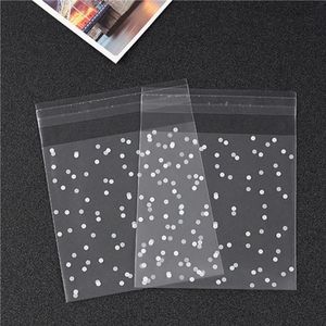 Gift Wrap Christmas Wedding Dot Bag Packing Transparent Cellophane Candy Cookie Frosted Opp Birthday Party Packaging Baggift