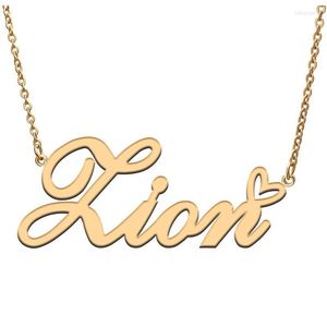 Anhänger Halsketten Liebe Herz Zion Name Halskette Für Frauen Edelstahl Gold Silber Typenschild Femme Mutter Kind Mädchen Geschenk