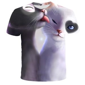 Homens camisetas Homens camisetas Mulheres e homens 3D Impresso Casual Bonito Estilos Interessantes Roupas Femininas Ocidentais 190D