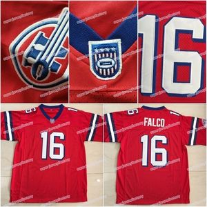 MCeoA3740 Men Stitched Shane Falco #16 The Replacements Movie American Jersey Keanu Reeves Mens Red S-3XL Viva Villa