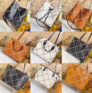 Högkvalitet Full Cowhide Kvinnor Hög kapacitet Totes Designer Bucket Bag Handbag Fashion Classic Letter Printical Womens Leisure Shopping Väskor Plånbok