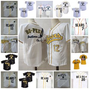 12 Tanner Boyle 11 Amanda Wurlitzer 7 Miguel Aguilar Bail Bonds Baseball Let freedom ring Stitched Black Baseball Jersey 3 Kelly Leak The Bad News Bears Film Chicos