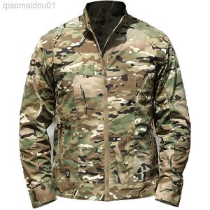 Wholesale outdoor military tactical jacket waterproof for sale - Group buy Thoshine Spring Autumn Men Outdoor Camouflage Jackets Waterproof Male Tactical Jacket Military Army Outerwear Tops L220726