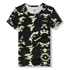 Men S Camuflage Clothing Top Manga curta o pescoço camiseta casual feminino de verão tshirt homens tops tees s 3xl 220616