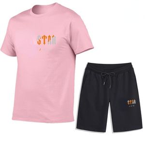 Trendigt varumärkesbrev tryckt sommarsport T-shirt och shorts passar för män och kvinnor