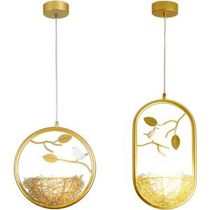 Pendant Lamps Nordic Lamp Lights Home Lighting Fixtures Bird's Nest Aluminum Lamparas De Techo Colgante Moderna Glass Egg HanglampenPend