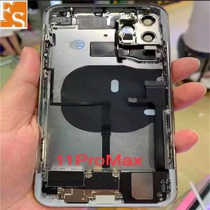 İPhone 11 12 Pro Max 12pro 12promax 8G 8G 8P XS XSMAX arka cam orta çerçeve şasisi tam parçalarla tam muhafaza pil örtü kapısı kapısı