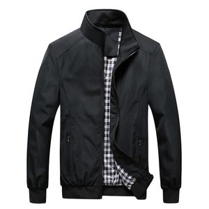 Bomber di qualità Solida giacca casual uomini Spring Autunno esterno Mandarino Giacche da uomo abbigliamento sportivo per cappotti maschi M5XL 6xl 7xl 220810