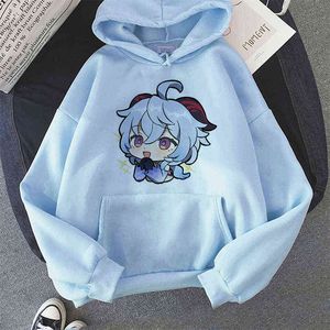 Genshin Impact 2021 New Creative Phoodies Sweatshirt Women Winter Autumn Fashion Hooded Fashion Hip Hop Streetwear Closes Y220713