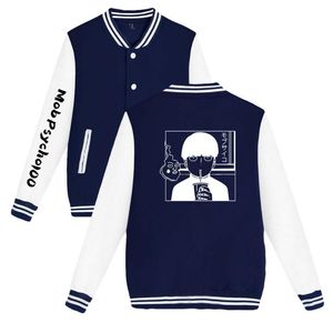 Men's Jackets Spring And Autumn Mob Psycho 100 2D Print Baseball Sweatshirt Casual Jacket Fashion Men Women Clothes Anime Streetwear TopsMen