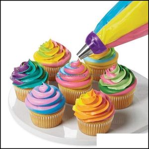 Baking Pastry Tools Bakeware Kitchen Dining Bar Home Garden Icing Pi Bag Russian Nozzle Converter Cre Dh7Bv