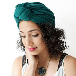 newst Women Stretch Turban Hat Bohemian Style Head Wrap Knot Turban African Twist Headwrap Ladies India Hat