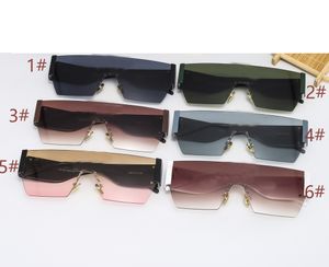 Klassische Halbrahmenbrille großhandel-Sumer Ladies Luxusdesigner Sonnenbrille für Männer Frauen Quadrat Halbrahmen Sonnenbrillen Klassische Mode Eimerie hochwertige Radsport Brille große Frame Goggle