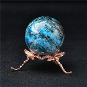 Dragonfly Metal Sphere Holder Stand Base Natural Crystal Ball Handgjorda Display Reiki Meditation Heminredning Trädgårdsinredninggåva