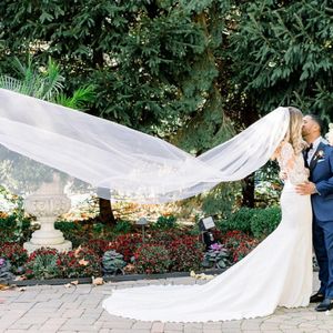 One Layer White Ivory Bridal Veils For Wedding With Combs Long Brides Veil Women Hair Accessories CL0781