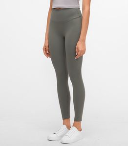 L-152 Hög midja Yoga Leggings Kvinnor Fitness Tights Naked Running Sports Pants Seamless Sport Leggins Energy Gym klädkläder