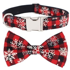 Julhundkrage Bow Tie Metal Buckle Big and Small Dogcat Pet Accessories Y200515