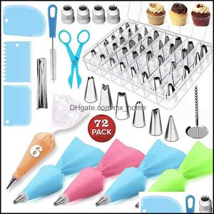 Baking Pastry Tools Bakeware Kitchen Dining Bar Home Garden Pcs/Set Cream Cake Nozzles Kit Cookie Tool Scraper Icing Pip Dhcpa