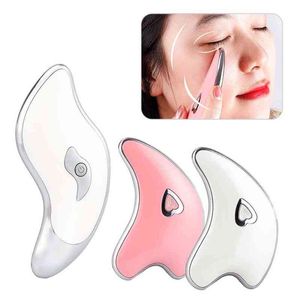 Electric Guasha Vibration Massager Face Neck Scraping Tool Facial Lifting Scraper Double Chin Removal Face Slimming V-Line Care 220514