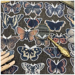 Gift Wrap 21pcs/bag Vintage Butterfly Sticker DIY Scrapbooking Junk Journal Diary Happy Planner Decoration StickerGift GiftGift