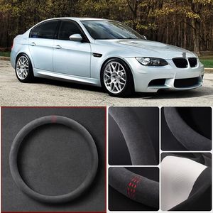 Steering Wheel Covers Non-Slip Wear-Resistant Black Alcantara Suede Car Cover For E90 Decoration AccessoriesSteering CoversSteering