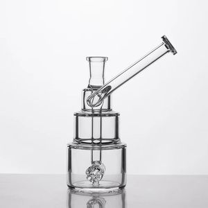 Wasserpfeifen, Rakete, Wasserpfeifen, Glasbongs, Recycler, Aschefänger, Schwerkraft-Bong, Elf-Bar, dreischichtiger Kuchen, verdickte Shisha-Bong, Bohrinsel, Blasengebläse, volle Höhe, 6,2 Zoll