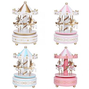 Decorative Objects & Figurines Music Boxes Box Merry-Go-Round Carousel Gift Christmas Wedding Birthday Decor For Girlfriend